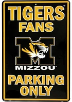 Missouri Tigers Fans Parking Only Sign - Black
