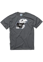 Kansas Jayhawks Charcoal Shade Short Sleeve T Shirt