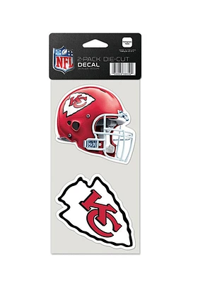 Kansas City Chiefs 2pk 4x4 Auto Decal - Red