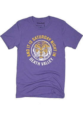 Homefield LSU Tigers Purple Saturday Night Death Valley Short Sleeve Fashion T Shirt