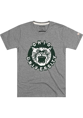 Homefield Ohio Bobcats Grey Vault Mascot Short Sleeve Fashion T Shirt