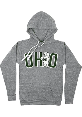 Homefield Ohio Bobcats Mens Grey Arch Name Fashion Hood