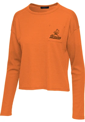 Brownie  Junk Food Clothing Cleveland Browns Womens Orange Thermal LS Tee