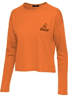 Brownie  Junk Food Clothing Cleveland Browns Womens Orange Thermal LS Tee