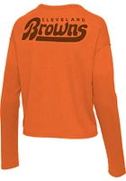 Brownie  Junk Food Clothing Cleveland Browns Womens Orange Thermal LS Tee