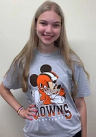 Junk Food Clothing Cleveland Browns Grey Mickey Short Sleeve T Shirt