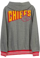 Junk Food Clothing Kansas City Chiefs Mens Grey FIELD GOAL FLEECE Long Sleeve Full Zip Jacket