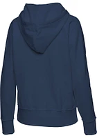 Junk Food Clothing Chicago Bears Womens Navy Blue Raw Edge Hooded Sweatshirt