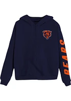 Junk Food Clothing Chicago Bears Mens Navy Blue FLEECE Long Sleeve Full Zip Jacket