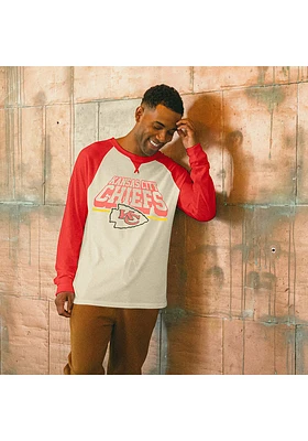 Junk Food Clothing Kansas City Chiefs White Raglan Long Sleeve Fashion T Shirt