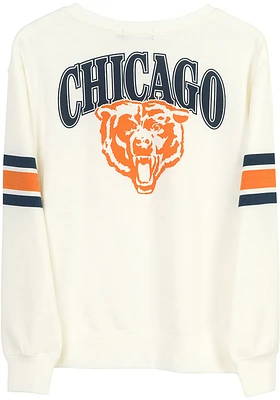 Junk Food Clothing Chicago Bears Womens White Kickoff Crew Sweatshirt