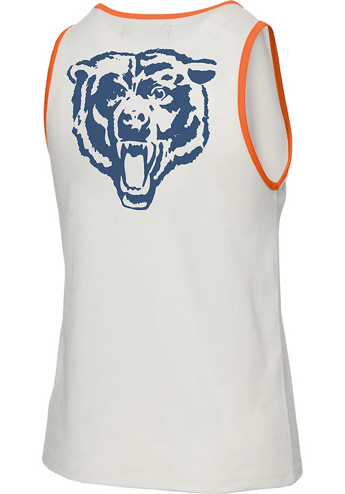 Junk Food Clothing Chicago Bears Womens White Binding Tank Top