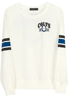 Junk Food Clothing Indianapolis Colts Womens White Kickoff Crew Sweatshirt
