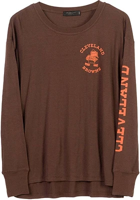 Junk Food Clothing Cleveland Browns Womens Time Out LS Tee