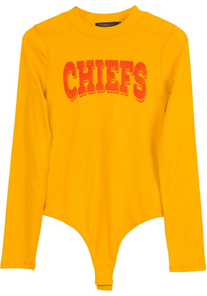 Junk Food Clothing Kansas City Chiefs Womens Gold Primetime LS Tee