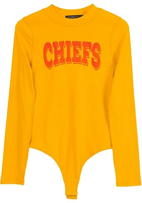 Junk Food Clothing Kansas City Chiefs Womens Gold Primetime LS Tee