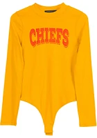 Junk Food Clothing Kansas City Chiefs Womens Gold Primetime LS Tee