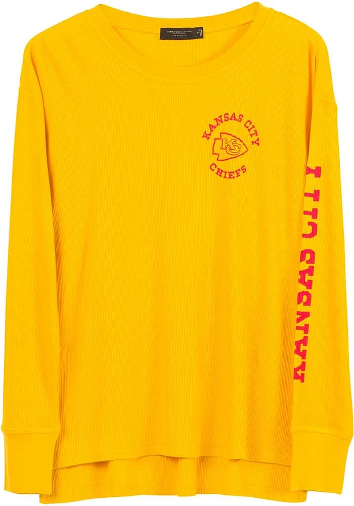 Junk Food Clothing Kansas City Chiefs Womens Gold Time Out LS Tee