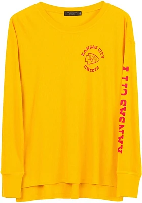 Junk Food Clothing Kansas City Chiefs Womens Gold Time Out LS Tee