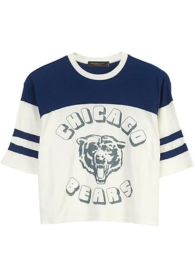 Junk Food Clothing Chicago Bears Womens White Hail Mary Short Sleeve T-Shirt