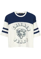 Junk Food Clothing Chicago Bears Womens White Hail Mary Short Sleeve T-Shirt