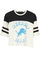 Junk Food Clothing Detroit Lions Womens White Hail Mary Short Sleeve T-Shirt