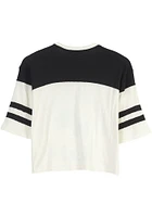 Junk Food Clothing Detroit Lions Womens White Hail Mary Short Sleeve T-Shirt