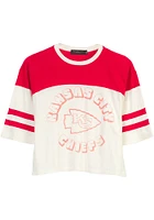 Junk Food Clothing Kansas City Chiefs Womens White Hail Mary Short Sleeve T-Shirt