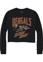 Junk Food Clothing Cincinnati Bengals Womens Black Who Dey LS Tee