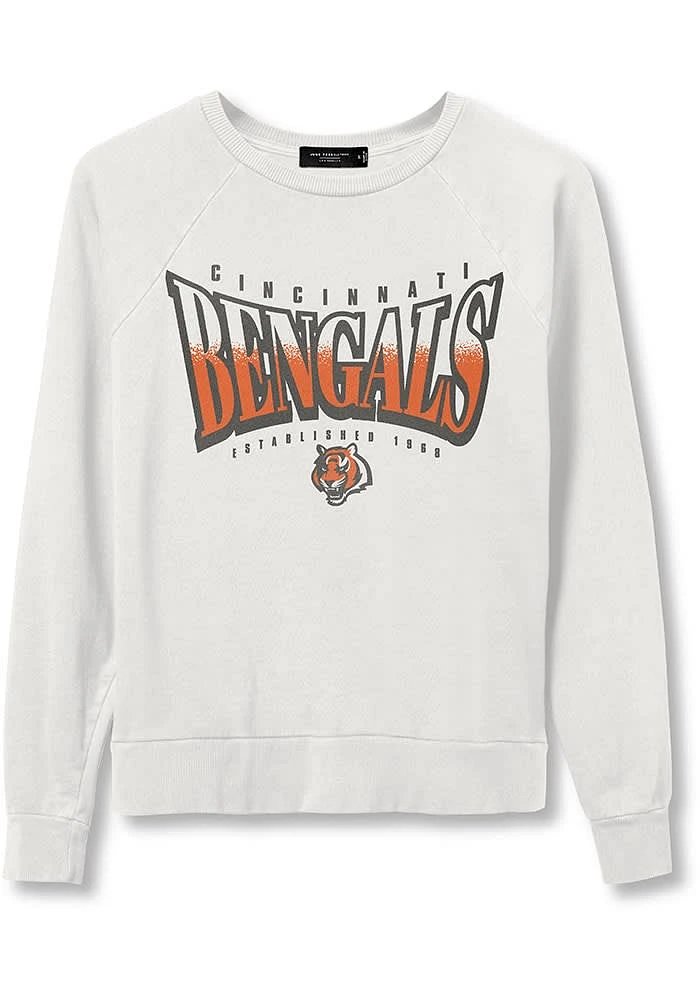 Junk Food Clothing Cincinnati Bengals Womens Raglan Crew Sweatshirt