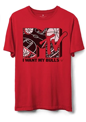 Junk Food Clothing Chicago Bulls Red MTV I WANT MY Short Sleeve T Shirt