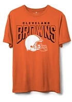Junk Food Clothing Cleveland Browns Orange BOLD LOGO Short Sleeve T Shirt