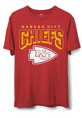 Junk Food Clothing Kansas City Chiefs Red BOLD LOGO Short Sleeve T Shirt