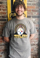 Junk Food Clothing Pittsburgh Steelers Grey INFINITE VIBES Short Sleeve T Shirt