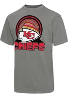 Junk Food Clothing Kansas City Chiefs Grey INFINITE VIBES Short Sleeve T Shirt