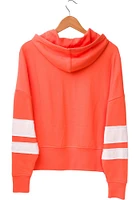 Junk Food Clothing Cincinnati Bengals Womens Orange Striped Hooded Sweatshirt