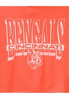 Junk Food Clothing Cincinnati Bengals Womens Orange Striped Hooded Sweatshirt