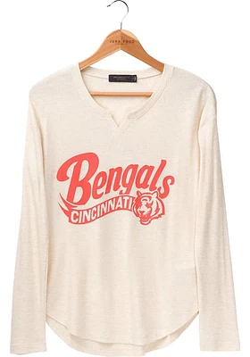 Junk Food Clothing Cincinnati Bengals Womens Oatmeal Thermal LS Tee