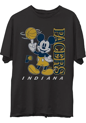 Junk Food Clothing Indiana Pacers Black Mickey Short Sleeve Fashion T Shirt