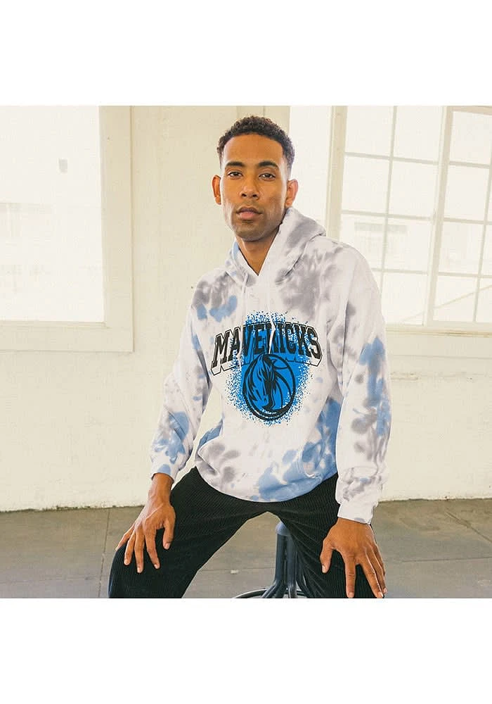 Junk Food Clothing Dallas Mavericks Mens Blue Tie Dye PO Fashion Hood