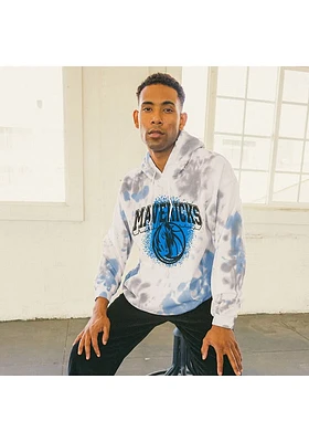 Junk Food Clothing Dallas Mavericks Mens Blue Tie Dye PO Fashion Hood