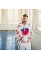 Junk Food Clothing Detroit Pistons Mens Blue Tie Dye PO Fashion Hood