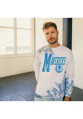 Junk Food Clothing Dallas Mavericks Black Tie Dye Long Sleeve Fashion T Shirt
