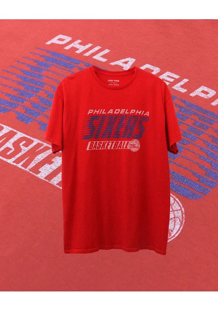 Junk Food Clothing Philadelphia 76ers Red Timeout Short Sleeve Fashion T Shirt