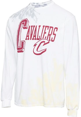 Junk Food Clothing Cleveland Cavaliers Blue Tie Dye Long Sleeve Fashion T Shirt