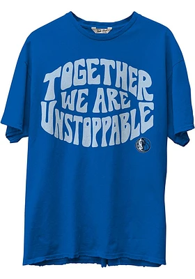 Junk Food Clothing Dallas Mavericks Blue Positive Energy Short Sleeve Fashion T Shirt