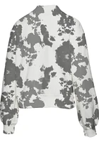 Junk Food Clothing Chicago Bulls Womens Black Tie Dye Crew Sweatshirt