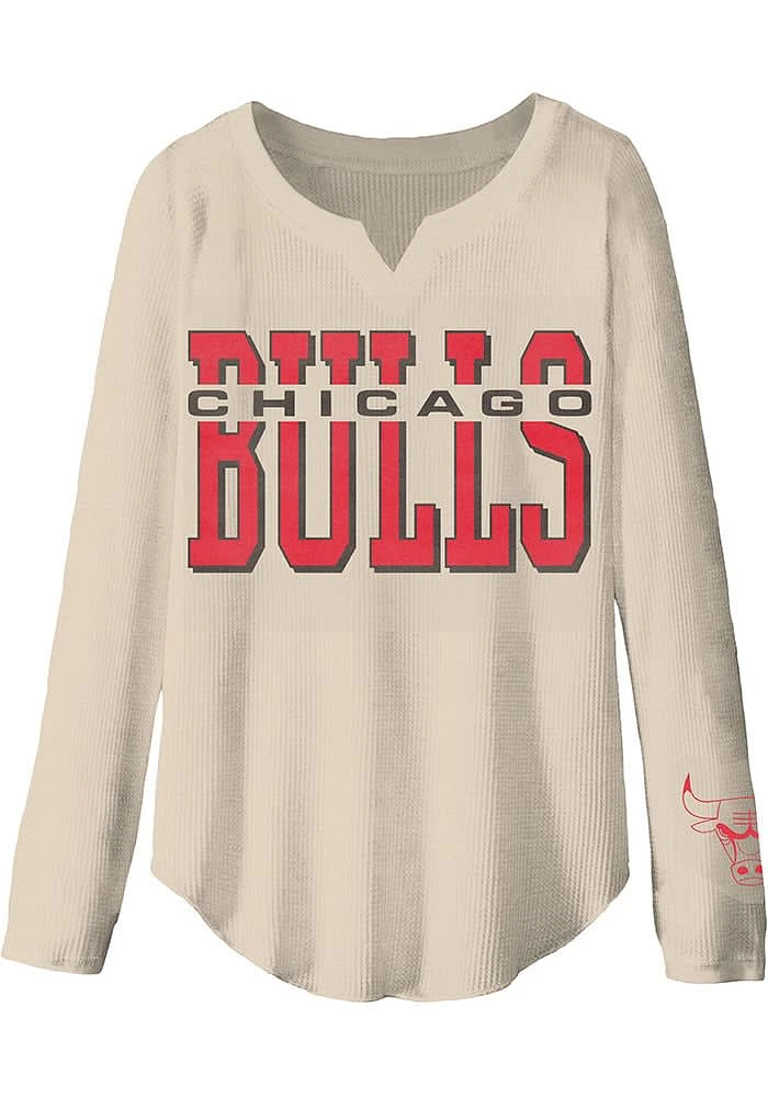 Junk Food Clothing Chicago Bulls Womens Oatmeal Sunday LS Tee