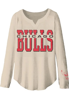 Junk Food Clothing Chicago Bulls Womens Oatmeal Sunday LS Tee