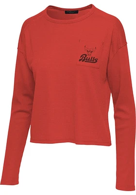 Junk Food Clothing Chicago Bulls Womens Red Thermal LS Tee